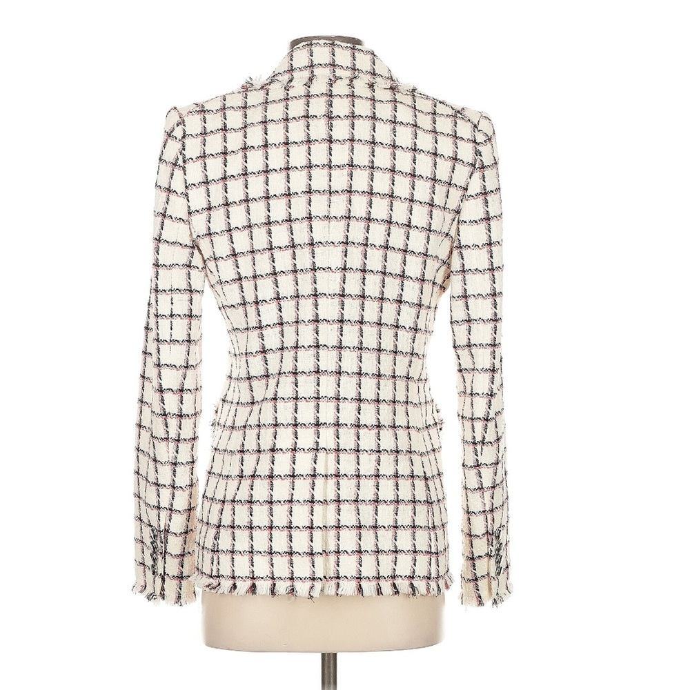 VERONICA BEARD Taja Dickey Double Breasted Cotton Red White Tweed Blazer $570 4 - Picture 13 of 13